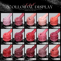 Vendeeni – Collection de vernis gel réfléchissants disco 15 couleurs, FREETPO HEMA OEM, vernis à ongles gel pailleté diamant pour salon de manucure