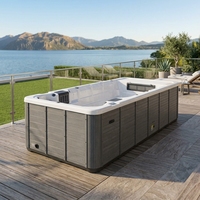 Piscine de nage Sunrans SR8806A, directement de l'usine, pour 3 personnes, 6 couleurs, en acrylique, avec fonction surf, 1720 gallons, 2 unités par conteneur de 40 pieds