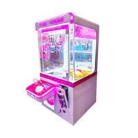 Mini borne d'arcade avec commande joystick, pousse-pièces, petite machine à griffes de table pour jeux de poupées à vendre