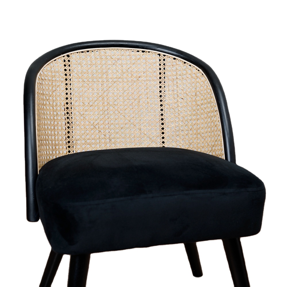 Современный мягкий диван-стул высокого качества, Бархатная подушка, стул для отдыха, обеденный стул с высокой спинкой из ротанга