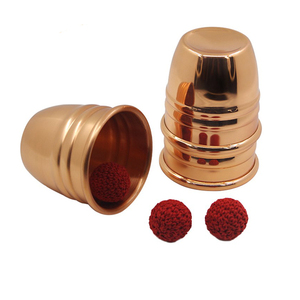 Cổ điển Brass cốc ma thuật với Chop quay quả bóng kim loại tùy chỉnh kim loại cup đạo cụ cho Close-up thủ đoạn ma thuật tấm chế tạo kim loại - Product Image 6