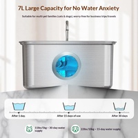 Distributeur d'eau automatique intelligent en acier inoxydable ultra-résistant et écoénergétique pour animaux de compagnie avec fontaine amovible pour chats et chiens