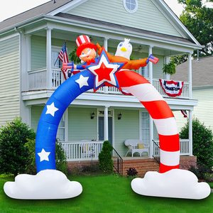 Arco inflable de 9 pies, arco con decoraciones de Tío <span class=keywords><strong>Sam</strong></span> y águila, nicro, Día Nacional de la independencia, Estados Unidos, 4 de julio - Product Image 2