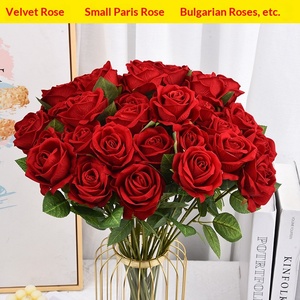 Roses artificielles réalistes en gros pour centre de table de mariage, décoration de fête et de maison, roses artificielles à tige flexible, vente en gros - Product Image 3