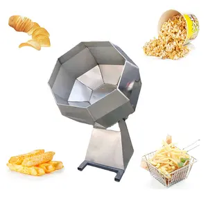 Automatic snack food fried banana chips Potato chips peanuts star anise seasoning mixer machine puffed food flavoring machine