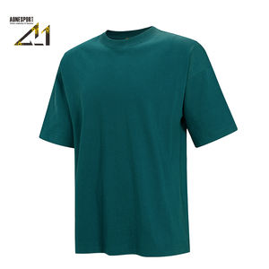 T-shirts personnalisés à manches courtes pour hommes, streetwear vierge, haute qualité, 100 % coton épais, col ras du cou oversize pour hommes - Product Image 4