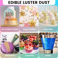 Sans titane de qualité alimentaire or argent perle Pigment comestible lustre poussière comestible paillettes pour boissons