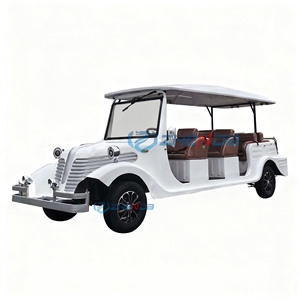 รถยนต์ไฟฟ้าสไตล์วินเทจ ZHENDA สีขาว เปิดข้างได้ ดีไซน์คลาสสิก รถโบราณ ยานยนต์ไฟฟ้าคลาสสิก - Product Image 4