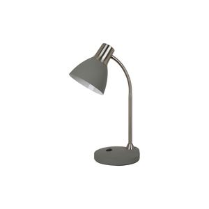 Lampada da Tavolo Flexo Grigia 1xE27, Design Moderno, Ideale per Illuminazione da Scrivania, Lettura e Lavoro in Ambienti Lavorativi o - Product Image 1