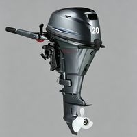 Moteur hors-bord à essence 2/4 temps 15HP 25HP 30HP 40HP refroidi par eau avec ATS pour bateau marin