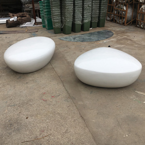 Silla de Espera Ovalada de Fibra de Vidrio, Muebles Comerciales Duraderos, Diseño Minimalista, Uso en Pisos Duros - Product Image 4