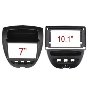 Cornice Doppia per Autoradio <span class=keywords><strong>Toyota</strong></span> <span class=keywords><strong>Aygo</strong></span> Citroen C1 Peugeot 107 2005-2014, Kit Fascia Cruscotto, Pannello Radio DVD, Copertura Stereo Carplay - Product Image 1