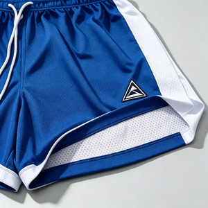 Individuelles Logo 250GSM Schwere Mesh-<span class=keywords><strong>Shorts</strong></span> Hochdichte Atmungsaktive Athletische Basketball-Gym-<span class=keywords><strong>Shorts</strong></span> für Herren - Product Image 4