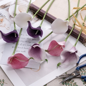 Artificial EVA Mini Calla Lily for Easter Home <strong>Kitchen</strong> Wedding, Premium PU Material Calla Lily Flower for DIY Wedding Bouquet - Product Image 5