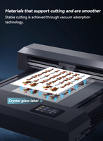 Máquina de Corte de Vinilo Skycut F3550 de Alta Velocidad, Mini Plotter de Corte Automático de Cama Plana con Motor Delta Core para Cortar Papel/Cartón/Etiquetas