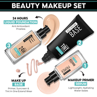 Cosmétiques coréens, meilleur sérum pour l'éclat de la peau, base de maquillage 3 en 1, fond de teint liquide, ensemble de produits de maquillage avec SPF 30