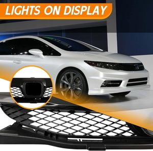 Grille de pare-chocs avant supérieure noire brillante pour Honda <span class=keywords><strong>Civic</strong></span> Berline 4 portes <span class=keywords><strong>2009</strong></span> 2010 2011 – Remplacement - Product Image 2