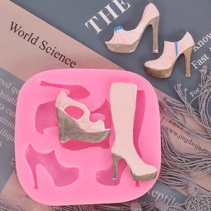 Botas de tacón alto para decoración de pasteles, <span class=keywords><strong>molde</strong></span> de silicona 3D para <span class=keywords><strong>Fondant</strong></span>, decoración de <span class=keywords><strong>molde</strong></span> para pasteles, dulces, gelatina, Chocolate, pasta de goma - Product Image 5