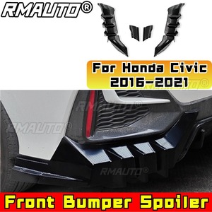 สำหรับ Honda Civic 2016-2021 Hatchback สไตล์ Mugen ชุดแต่งกันชนหลัง ลิปสปอยเลอร์ ดิฟฟิวเซอร์ สปอยเลอร์มุมกันชน ชิ้นส่วนตกแต่ง - Product Image 3