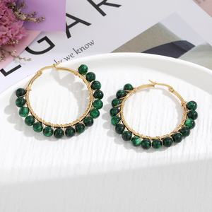 2023 Sept Bohemen Vintage Handgemaakte Natuursteen Agaat Amethist Oorbellen Turquoise Kristal Oorringen Voor Vrouwen - Product Image 4