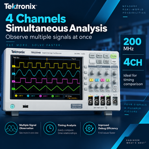 Osciloscopio Digital de Almacenamiento Tektronix TBS2204B, 200MHz, 4 Canales, 2GS/s, 5M de Longitud de Registro, 9 Pulgadas, Resolución de 8 Bits, 1 Año de Garantía - Product Image 3