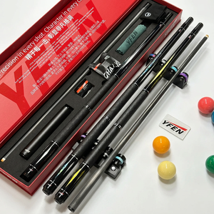 Queues de billard de luxe YFEN 2026 en fibre de carbone T700 légère de haute qualité avec incrustation d'ormeau des grands fonds marins, joint radial 3/8*8 - Product Image 1
