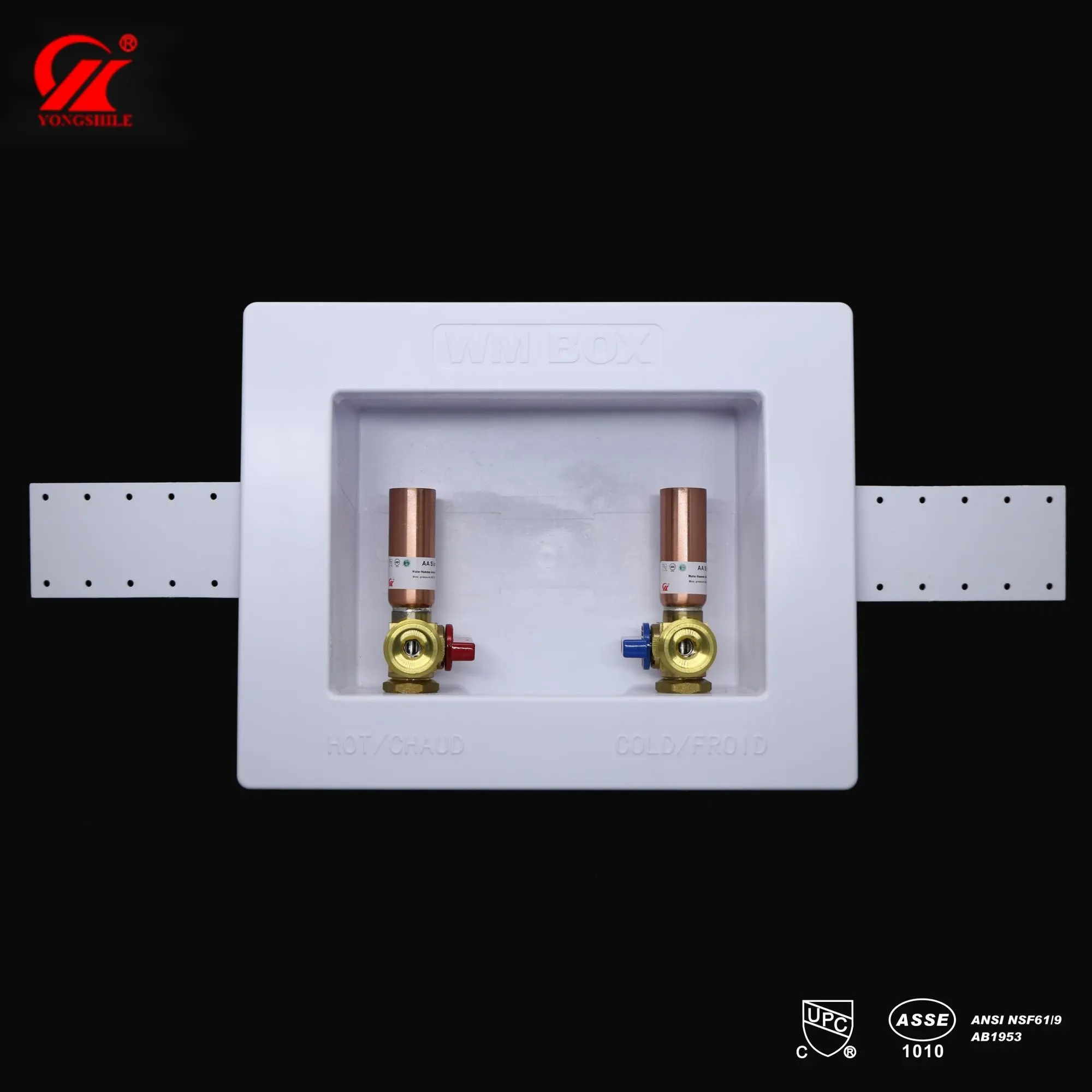 High Quality OEM Washing or Laundry Machine Outlet Box with Ball Valves 3 Quarters inch MHT Installed