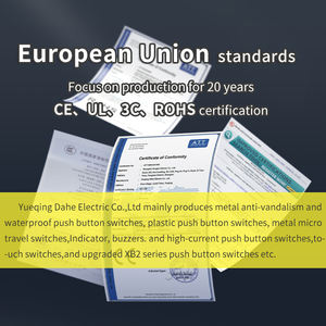 <span class=keywords><strong>UL</strong></span> Ip67 16MM 19MM 22MM 적색 LED 맞춤형 산업용 순간 푸시 버튼 스위치 방수 제어판 - Product Image 5