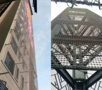 Extérieur IP67 Led Transparent Grille Écran Façade Publicité 12V Affiche Numérique pour Centres Commerciaux et Magasins de Détail