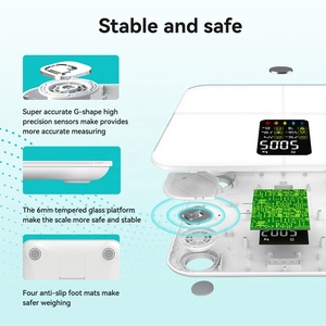 Balanza Welland Weighing Bmi Scale Balanzas corporales inteligentes electrónicas para peso corporal y grasa - Product Image 4