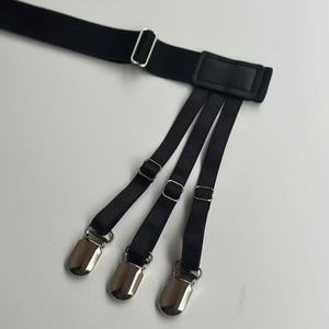 Ceinture à <span class=keywords><strong>jarretelles</strong></span> élastique pour homme de haute qualité, support de chemise réglable avec <span class=keywords><strong>6</strong></span> clips antidérapants, bretelles durables - Product Image 5