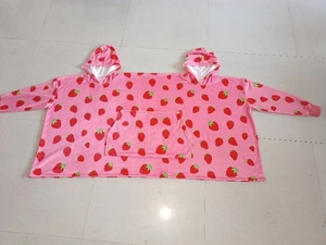 Sweat-shirt en polaire d'hiver personnalisé pour <span class=keywords><strong>2</strong></span> <span class=keywords><strong>personnes</strong></span>, couple, à carreaux, surdimensionné, avec manches, poche, capuche - Product Image 2
