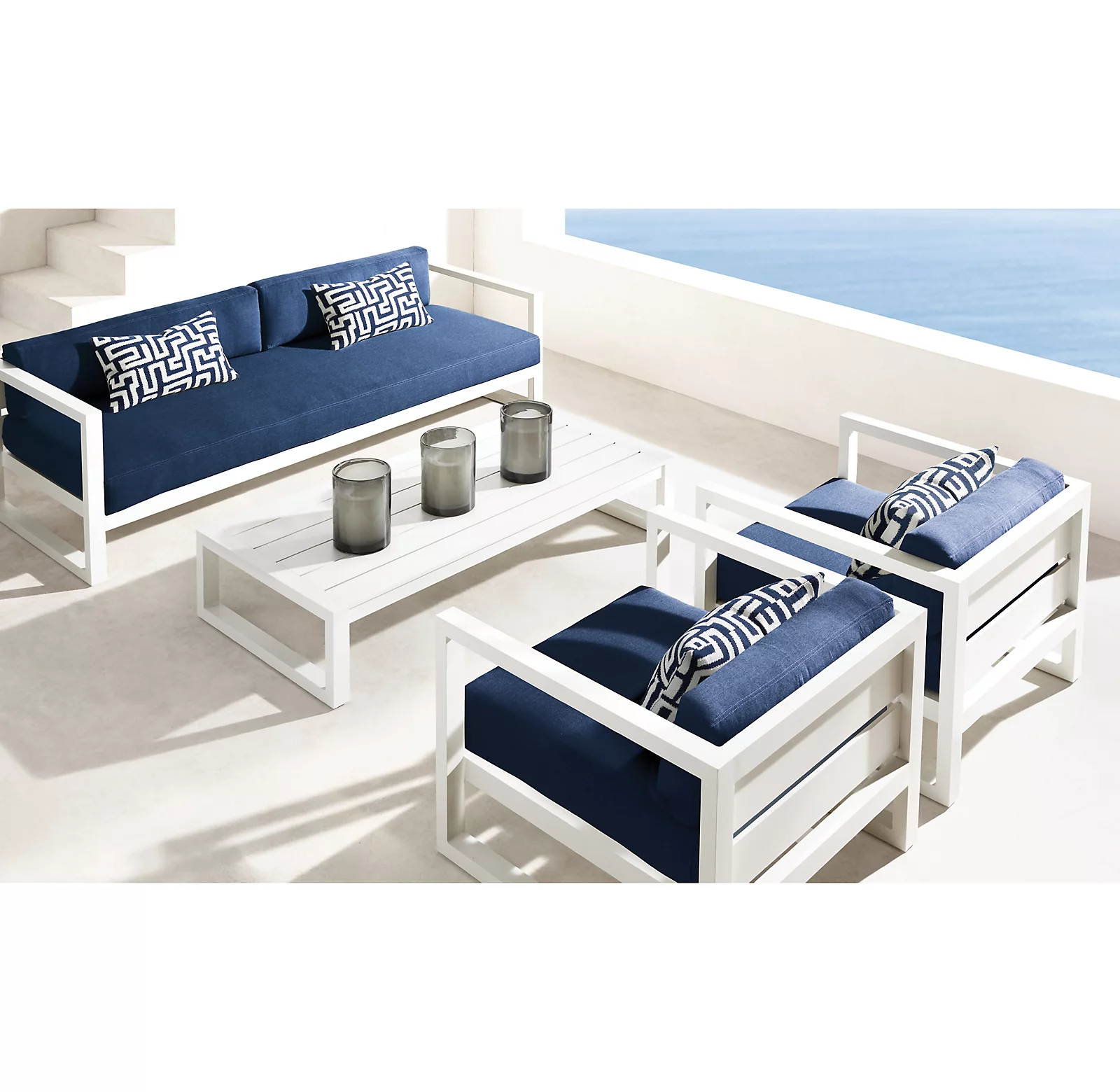 Wholesale Modern garden sofas chair set Aluminium outdoor furniture