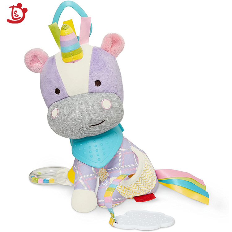 Super Soft Educational Newborn Stroller Baby Pendant Toy on Crib Hanging Stuffed Animal unicorn Plush Toys