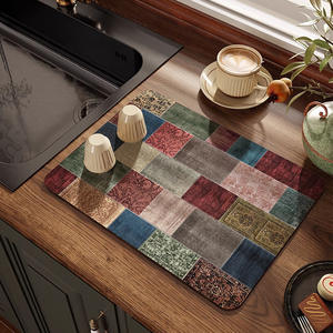 Tapete de Drenaje para Cocina, Rectangular, con Diseño Abstracto, Antideslizante, Fácil de Limpiar, para Secar Platos, Aislante del Calor - Product Image 5