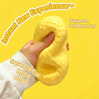 Windseek Jouet anti-stress de haute qualité, en forme d'arachide porte-bonheur, en silicone souple type pâte à modeler à rebond lent, pour 14 ans et plus