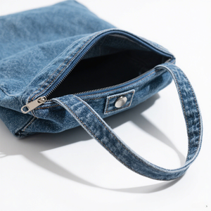Borse in Denim riciclato materiale Jeans recuperato eventi del Campus raccolte fondi regali promozionali ecologici con <span class=keywords><strong>donazione</strong></span> - Product Image 1