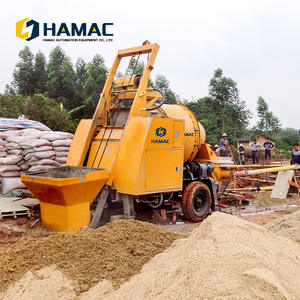 Bomba Mezcladora de Concreto Eléctrica Móvil, Máquina de Construcción con Alto Momento de Carga, 40m/h, Capacidad de Tolva de 400L, Presión de 10Mpa - Product Image 2