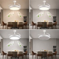 Ventilateur de plafond 42 pouces avec lumière LED 96W, 3 couleurs, intensité variable, installation rapide, livraison gratuite, promotion, meilleur prix, intérieur