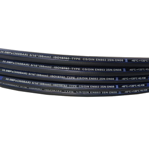 Superventas superficie lisa negro 3/4 pulgadas manguera de goma hidráulica presión <span class=keywords><strong>INTERFLEX</strong></span> marca Flexible - Product Image 5