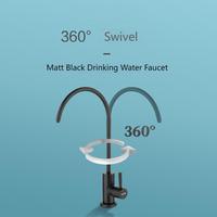 Robinet de cuisine moderne en acier inoxydable SUS304 de luxe, robinet à col de cygne pour filtre à eau RO, sans plomb, pour eau potable