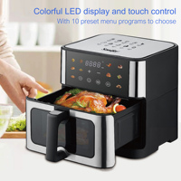 Friteuse à air électrique sans huile Sonifer SF-1042 de 10 litres, friteuse numérique à écran tactile, grande capacité