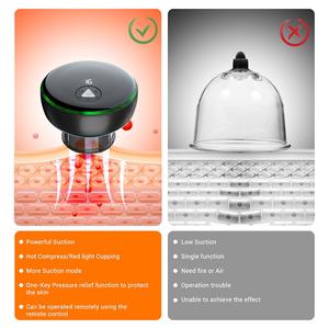 Set de terapia de ventosas inteligente con luz roja de 16 niveles, masajeador eléctrico de terapia de ventosas, máquina de terapia de ventosas al vacío, masajeador de terapia de ventosas Guasha. - Product Image 6