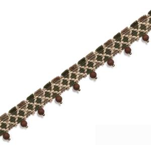 1.5 pouces doux couture garniture perles tresse armure bordure pour rideaux lampe décorer - Product Image 1