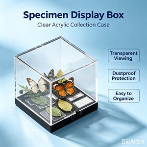 SUNSHING - Contenedor Transparente para Especímenes Minerales, Estuche de Exhibición para Colección de Rocas, Caja de Plástico para Especímenes de Rocas, Soporte Pequeño para Almacenamiento de Fósiles - Product Image 2