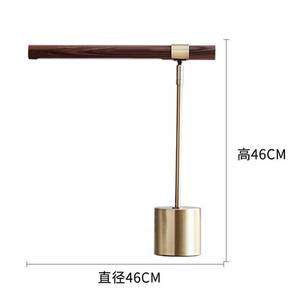 Lámpara de Escritorio de Diseño Italiano, Estilo Nórdico Minimalista, Acabado en Madera y Cobre, Decoración para Habitaciones de Hotel - Product Image 3