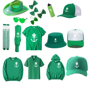 St Patricks Day Custom logo Merchandising Corporate Promotional cap shirt Gift Set green Business Gift Set Item