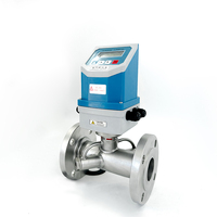 High Stability 4-20mA OCT 90~230VAC Inline Digital Flow Meter Stainless Steel Chemical Liquids Water Oil Sodium Hydroxide OEM