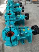 Pompa Lumpur Pasir Dewatering Tambang Listrik 15Hp 380V Horizontal Sentrifugal Tahan Aus Besi Cor Paduan Krom Tinggi
