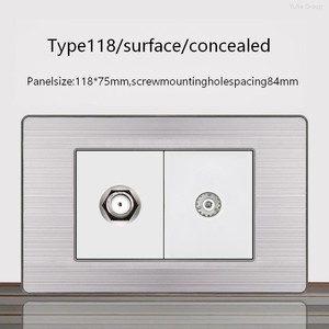 Enchufe y toma de corriente avanzados de la serie 118 para electrodomésticos de acero inoxidable, TV, LAN, satélite y ordenador - Product Image 4